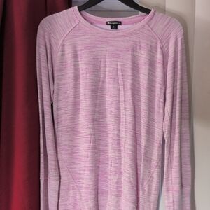 Champion Light Pink Heathered Long Sleeve Shirt
